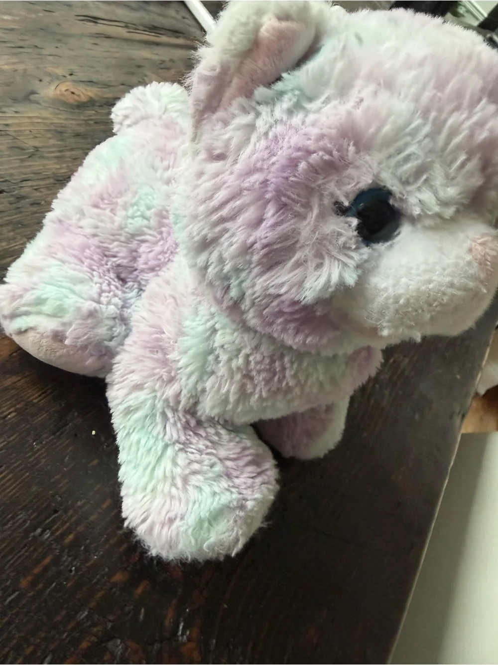 American Girl Pastel Plush Kitten with Teal Bow - Mint, Lilac, Pink